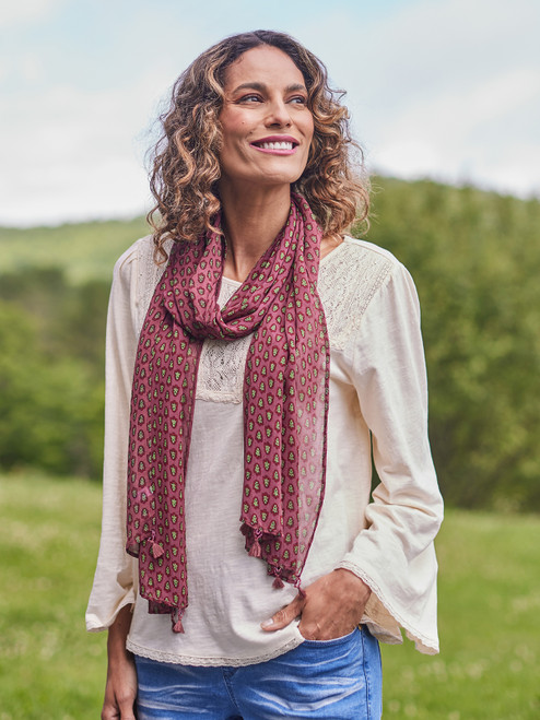 Provencal Georgette Scarf - Amethyst