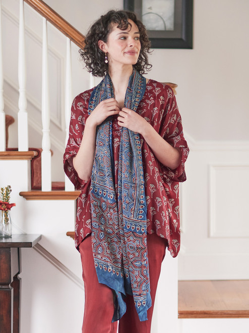 Persia Scarf - Red Indigo