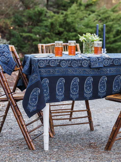 Fable Natural Dye Tablecloth - Midnight