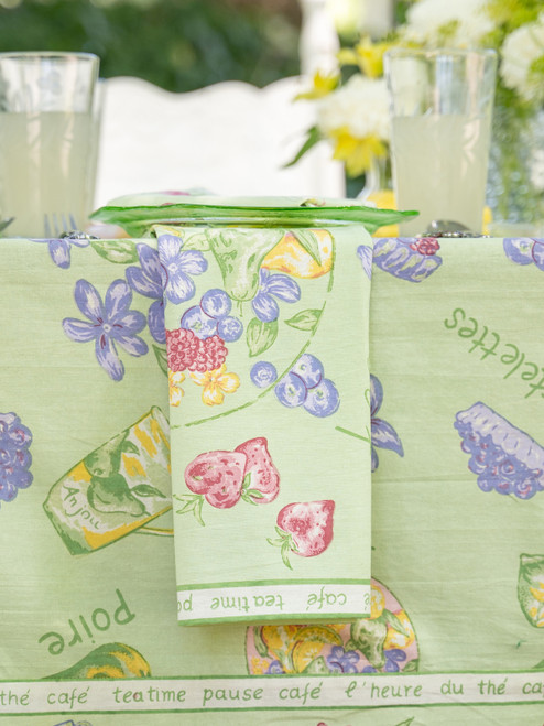 Tea Time Napkin Set of 4 - Mint