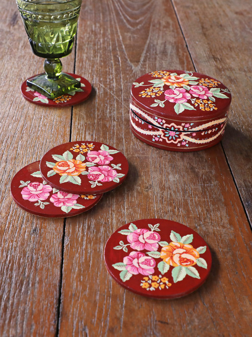 Estella Coaster Set of 4 - Wine