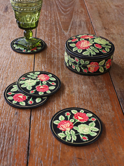 Genevieve Coaster Set of 4 - Black