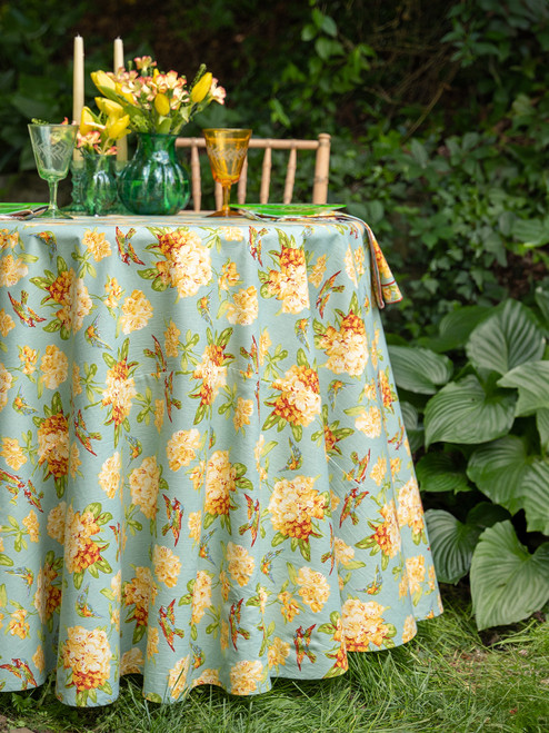 Valley of Flowers Round Cloth - Mist