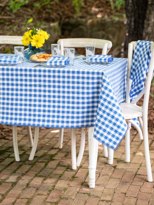 Sailor Check Tablecloth - Blue