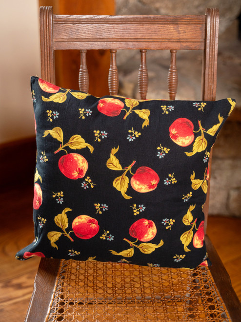 Apple Cushion Cover - Black