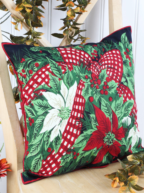 Christmas Cottage Cushion Cover - Navy