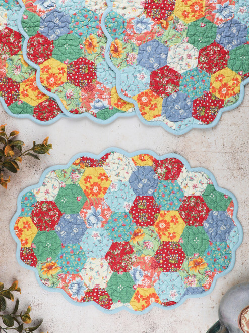 County Fair Patchwork Quilted Placemat Set of 4 - Multi