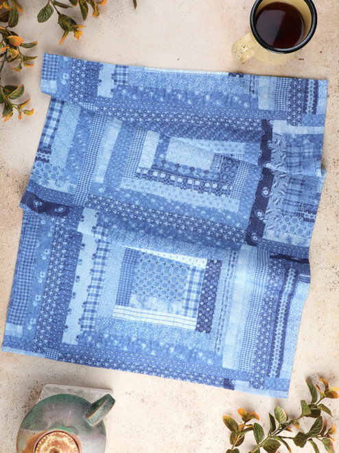 Harmony Patchwork Tea Towel Set of 2 - Blue