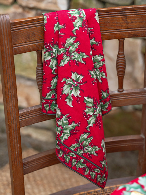 Holly Luncheon Napkin Set of 4 - Red