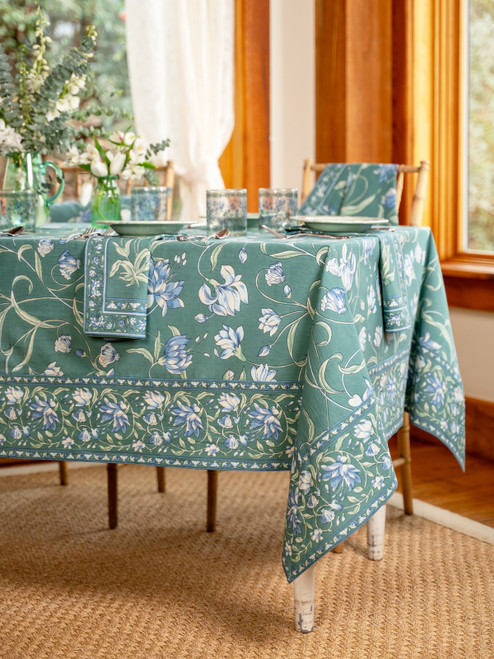 Ajmeer Tablecloth - Jade Green