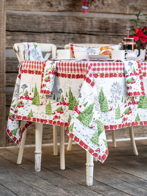 Yuletide Tablecloth - Ivory