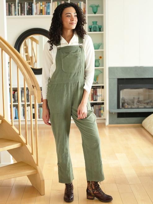 Cowgirl Corduroy Overall - Sage