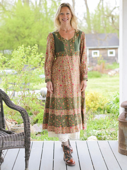 Heather Romance Dress - Gold Multi