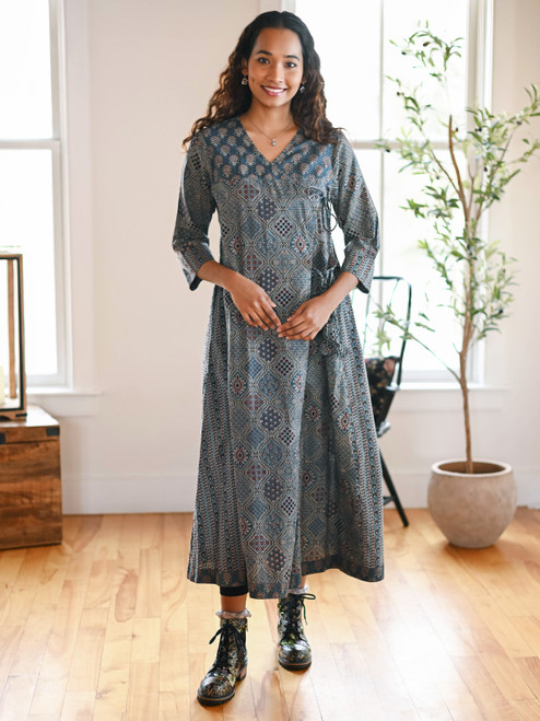 Darjeeling Wrap Jacket - Indigo