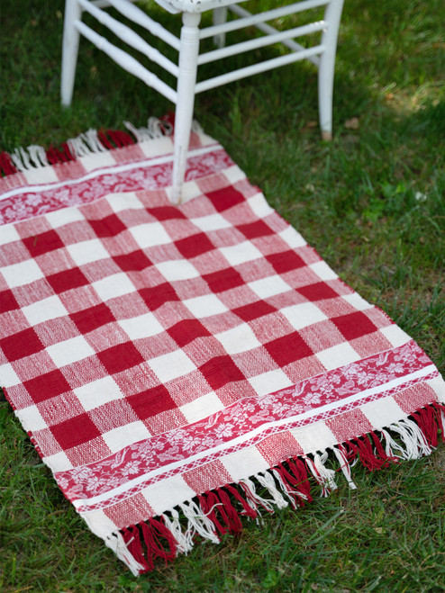 Charm Jacquard Dhurrie - Red