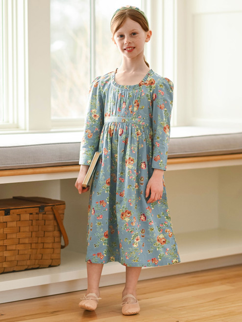 Sweet Caroline Kids Dress - Smoke Blue
