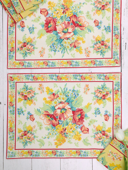 Charming Canvas Placemat Set of 4 - Soft White