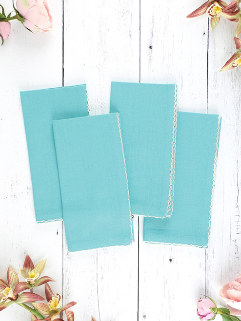 Essential Cottage Napkin Set of 4 - Turquoise