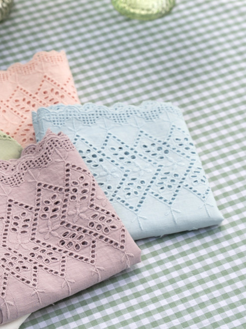 Everyday Eyelet Napkin Set of 4 - Light Blue