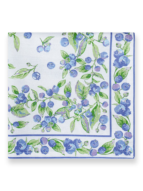 Blueberries Luncheon Napkin Set of 4 - Soft White