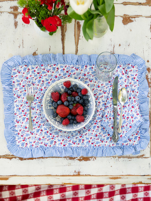 Fairy Fruit Ruffle Placemat Set of 2 - Multi