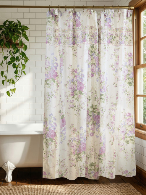 Cottage Rose Curtain - Ivory