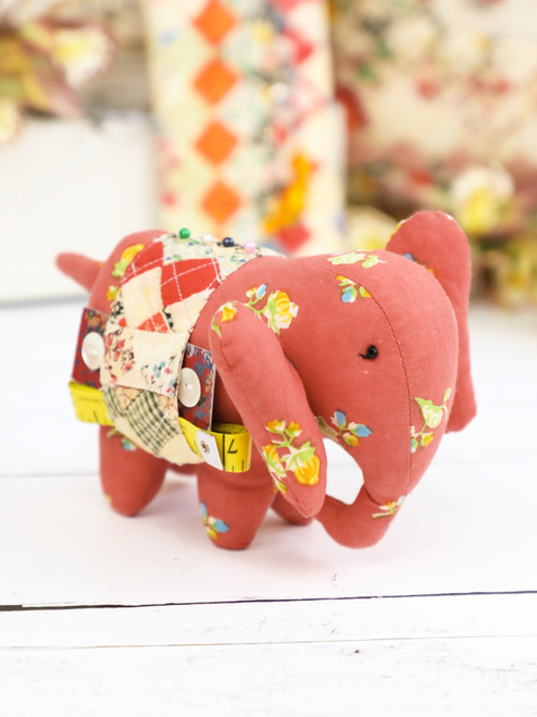 Flowerberry Elephant Sewing Kit - Red
