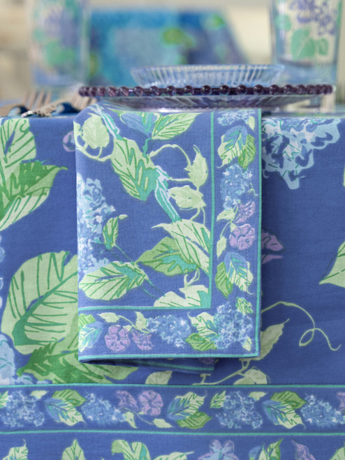 Harriet's Hydrangea Napkin Set of 4 - Blue