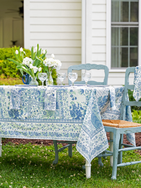 Trading Patchwork Tablecloth - Blue