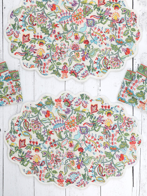 Nostalgia Quilted Placemat Set of 4 - Multi
