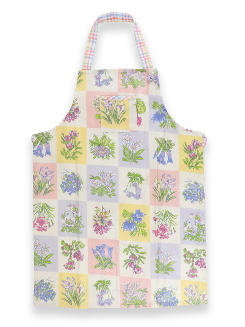 Wildflower Mix Oilcloth Kids Apron - Pastel