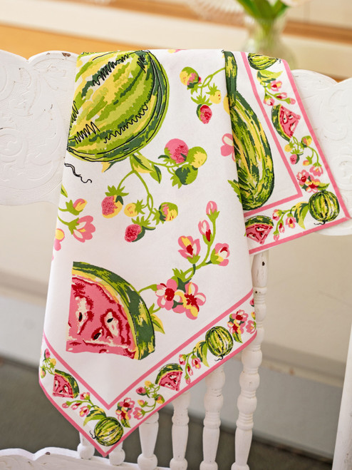 Sweet Watermelon Napkin Set of 4 - Soft White