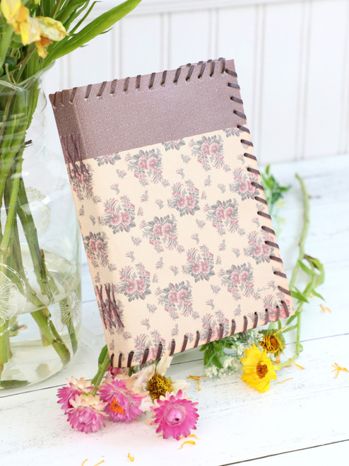 Colette Leather Journal - Ecru