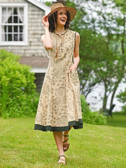 Dancing Peacock Dress - Natural