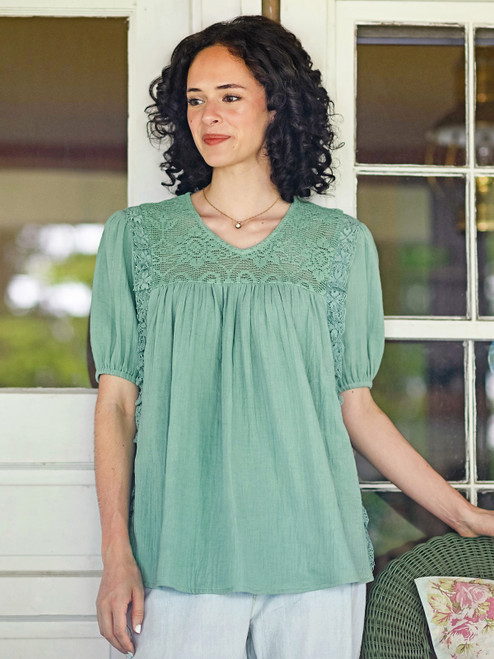 Copenhagen Blouse - Aqua