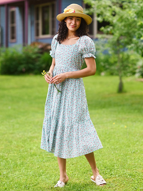 Rosebud Dress - Aqua