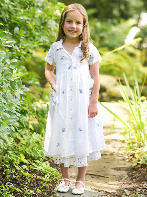 Emmaline Kids Dress - White