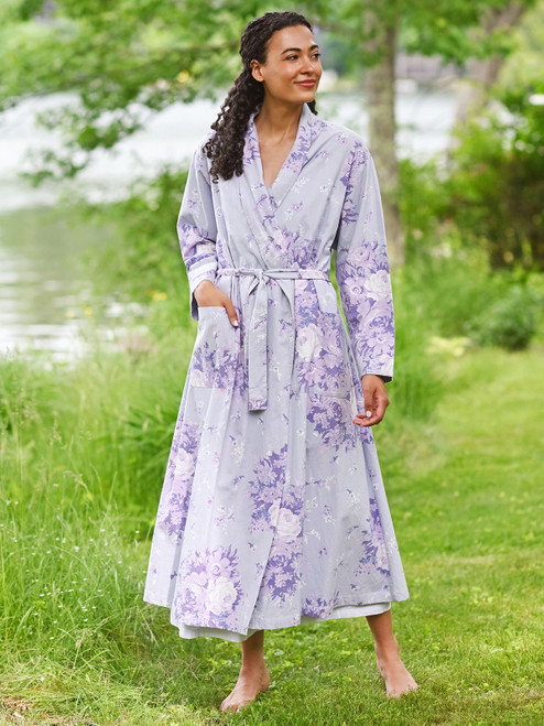 Avonlea Dressing Gown - Bleach Blue