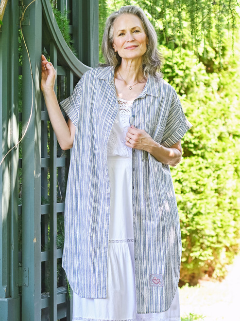Jazzy Stripe Tunic - Grey Stripe
