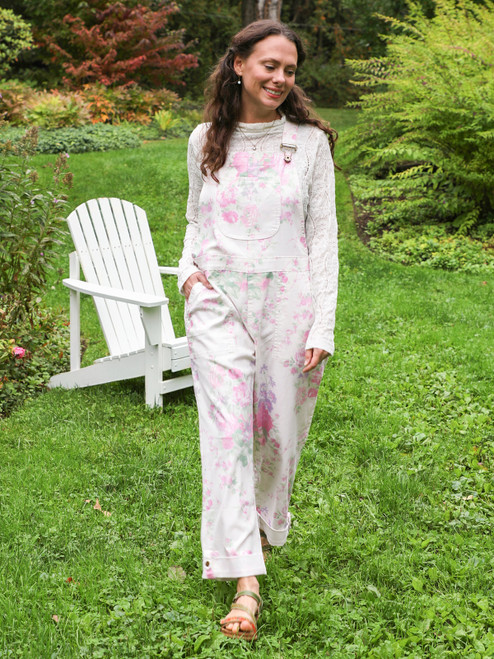 Cottage Rose Overall - White