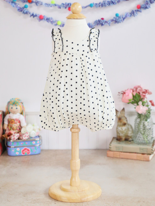 Paris Dot Baby Bubble - Black Ecru
