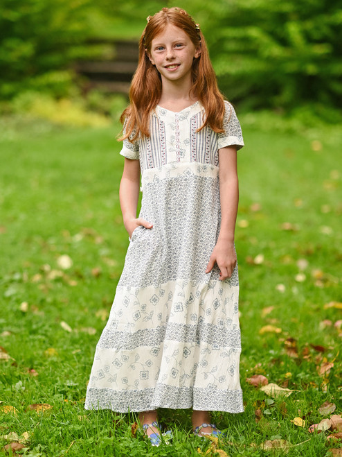 Love Dove Kids Dress - Smoke White