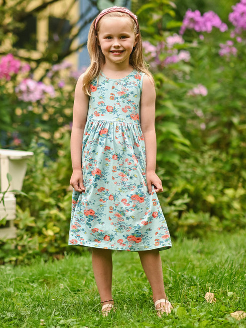 Sweet Georgia Jersey Kids Dress - Aqua