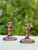 Vintage Candlestick Holder Set of 2 - Amethyst