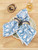 Rory Rattan Napkin Ring Set of 4 - Periwinkle