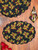 Winterberry Quilted Placemat Set of 4 - Black