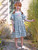 Brianna Check Kids Dress - Dark Sage
