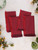 Chambray Cottage Napkin Set of 4 - Red Dark Red