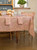 Vintage Rose Linen Tablecloth - Rose