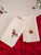 Holly Embroidered Tea Napkin Set of 2 - Ivory